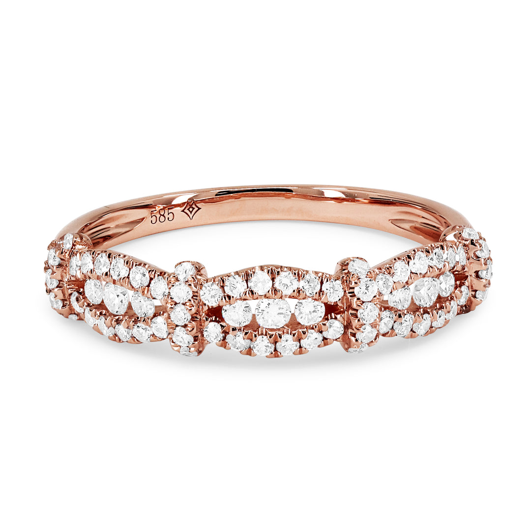 Madison L 14K Rose Gold Diamond Ring - style R1474P