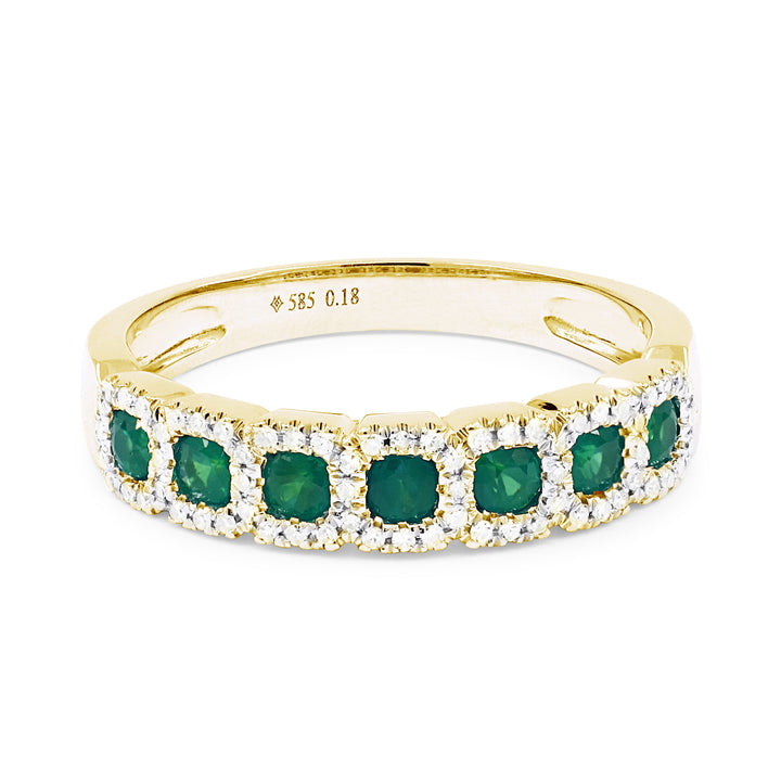 Madison L 14K Yellow Gold Emerald Stackable Ring - style R1481EMY
