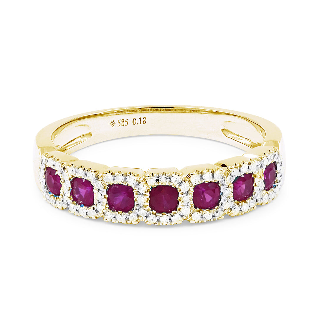 Madison L 14K Yellow Gold Ruby Stackable Ring - style R1481RUY