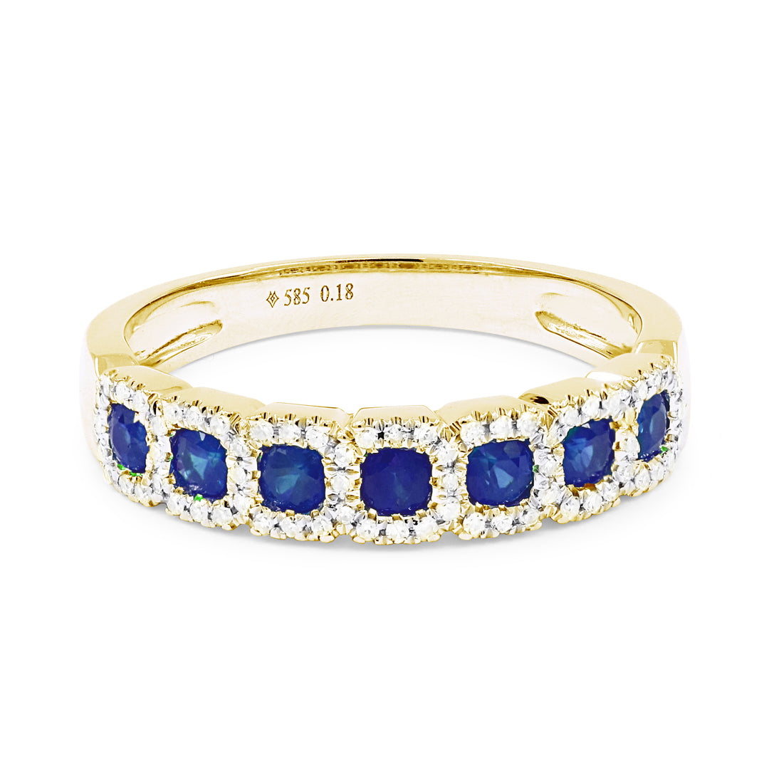 Madison L 14K Yellow Gold Sapphire Stackable Ring - style R1481SAY