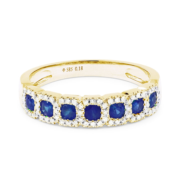 Madison L 14K Yellow Gold Sapphire Stackable Ring - style R1481SAY