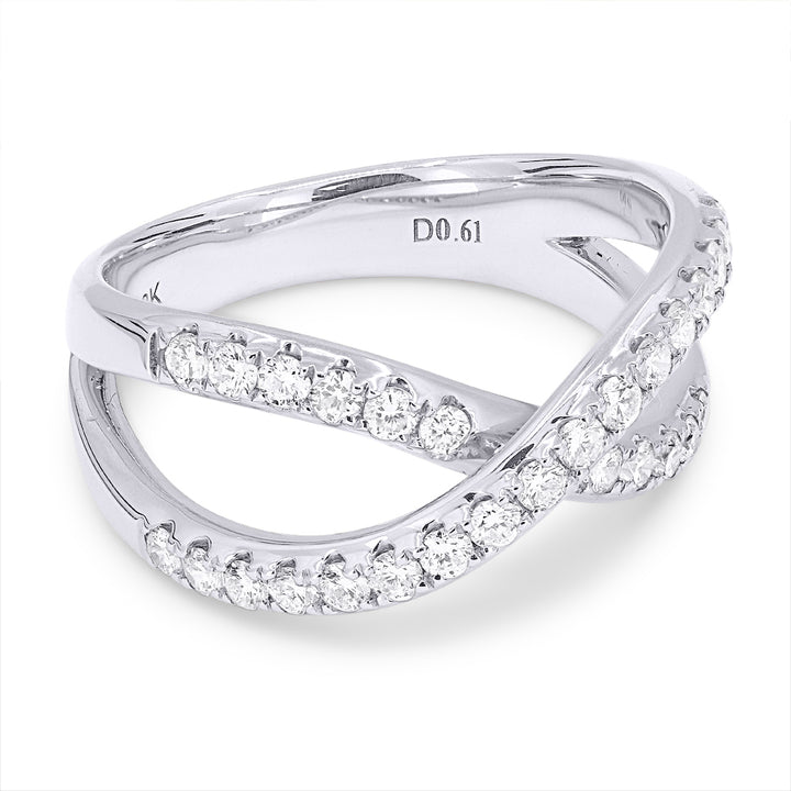 Madison L 14K White Gold Diamond Cocktail Ring - style R1485W