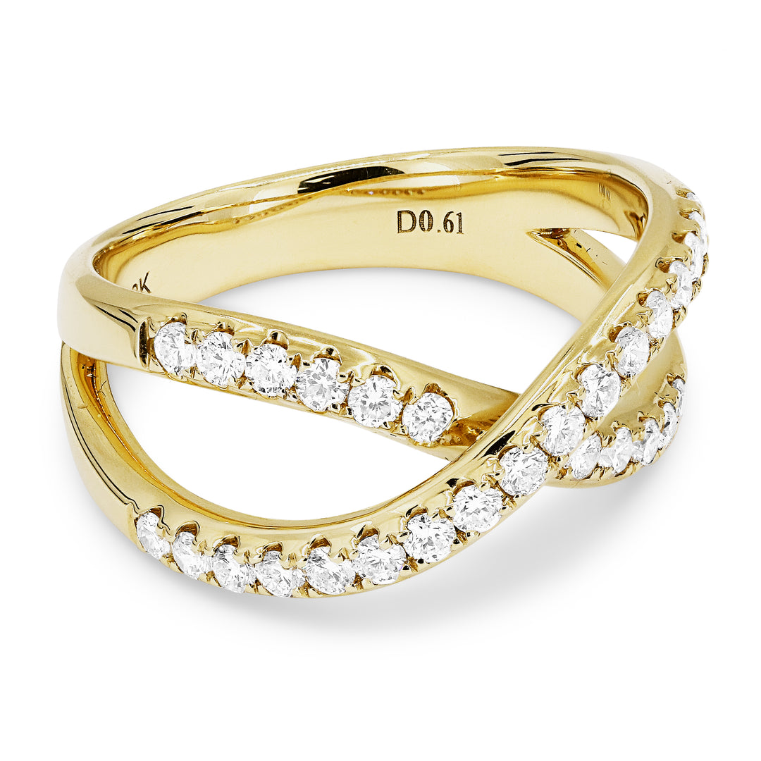 Madison L 14K Yellow Gold Diamond Cocktail Ring - style R1485Y