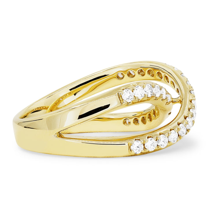 R1485 - 14K Gold Diamond Cocktail Ring