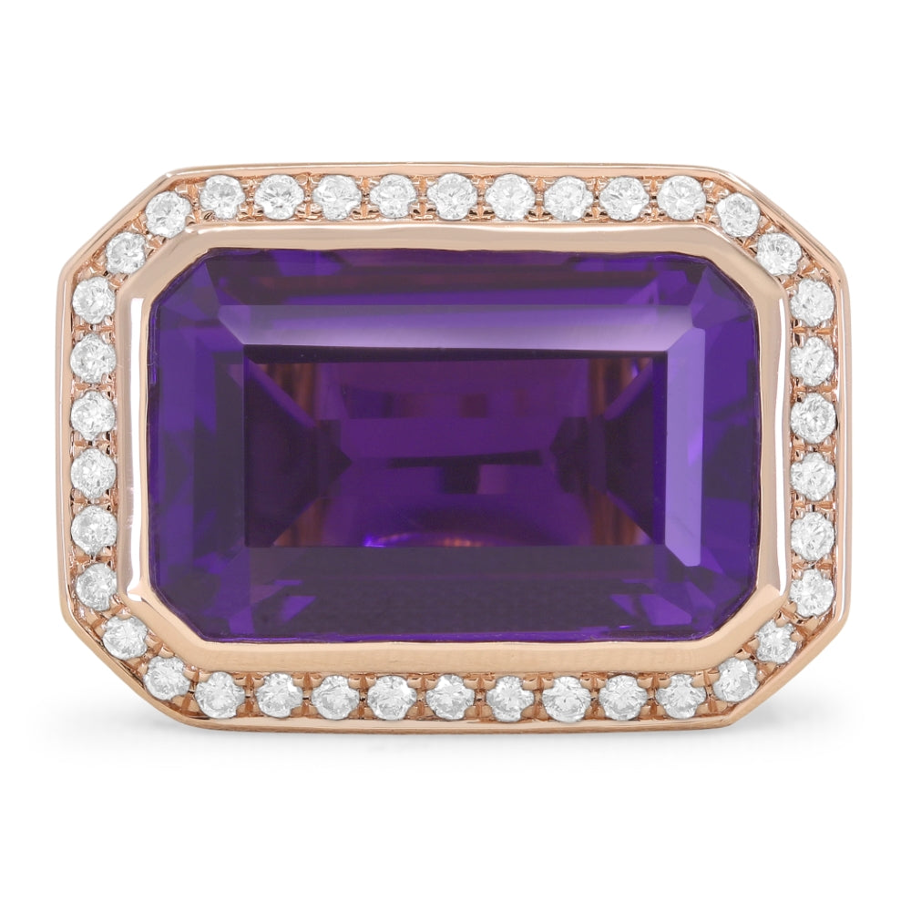 R1489 - 14K Gold Rectangle Ring