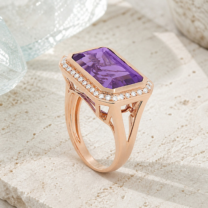 R1489 - 14K Gold Rectangle Ring