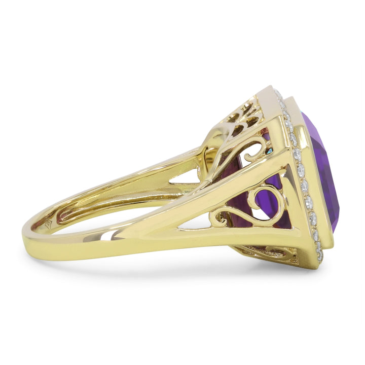 R1489 - 14K Gold Rectangle Ring