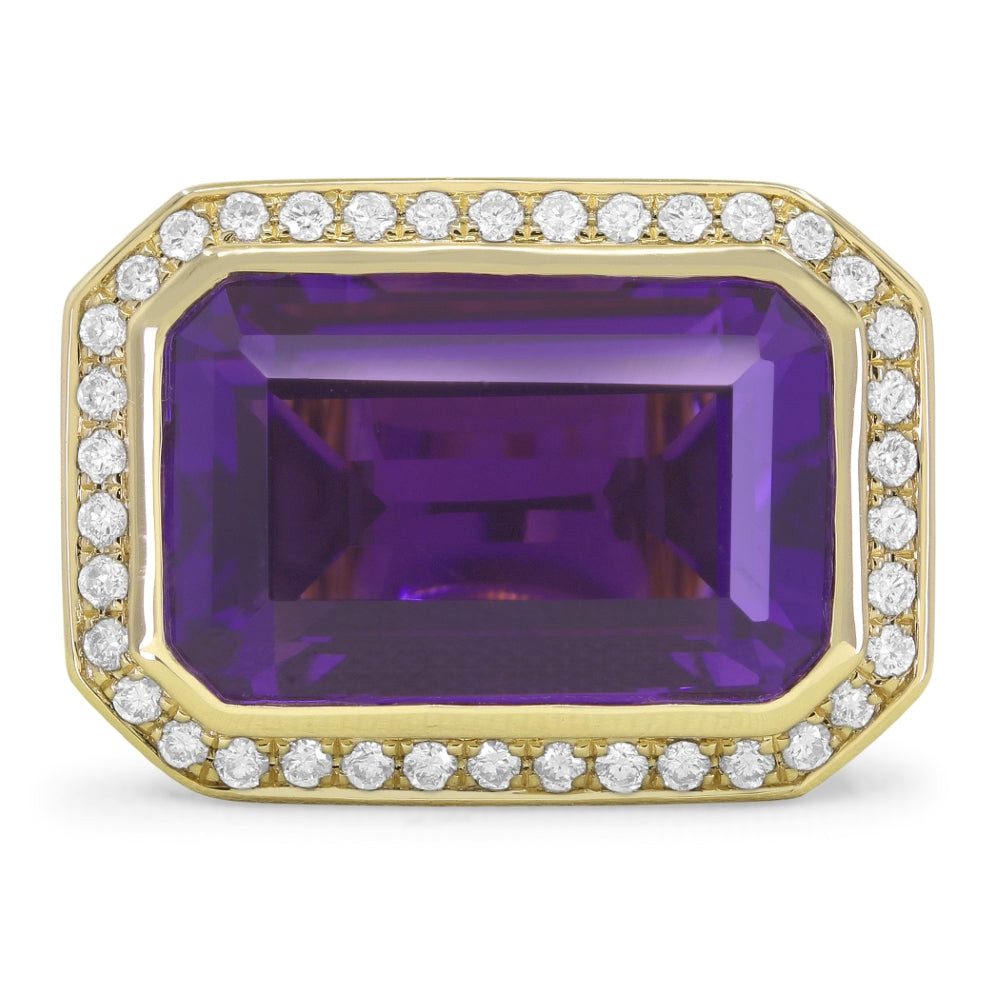 R1489 - 14K Gold Rectangle Ring