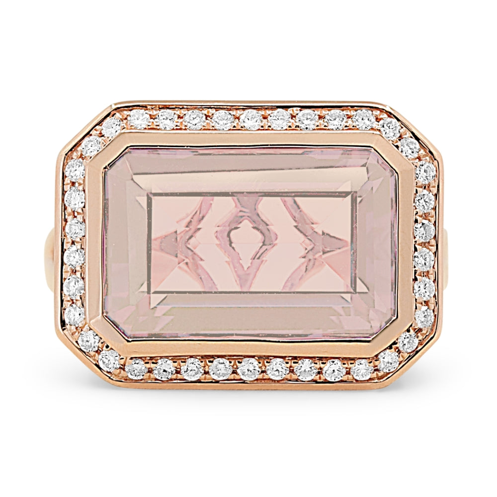 R1489 - 14K Gold Rectangle Ring