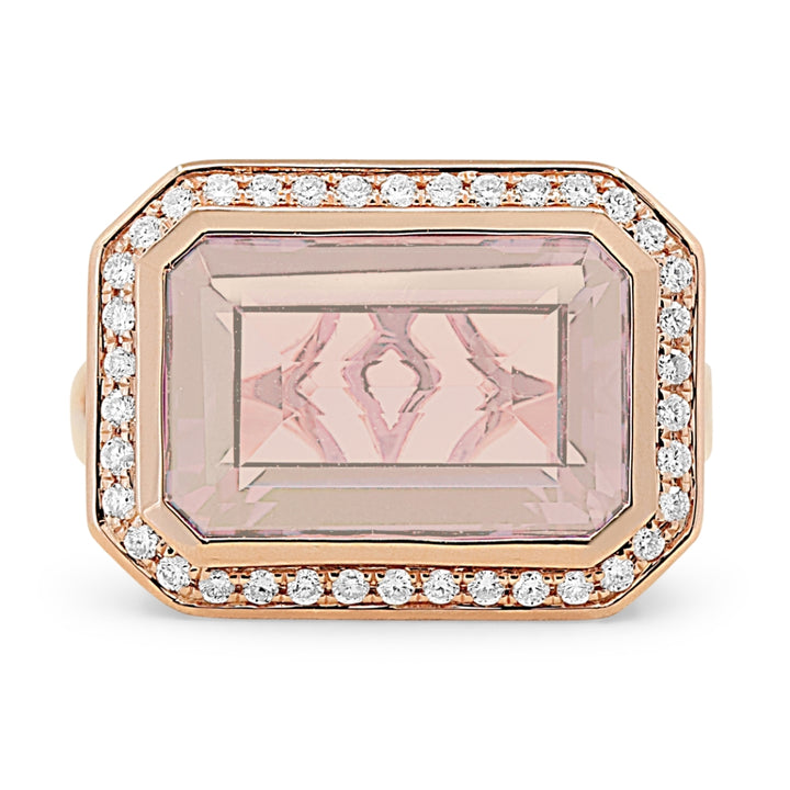 R1489 - 14K Gold Rectangle Ring