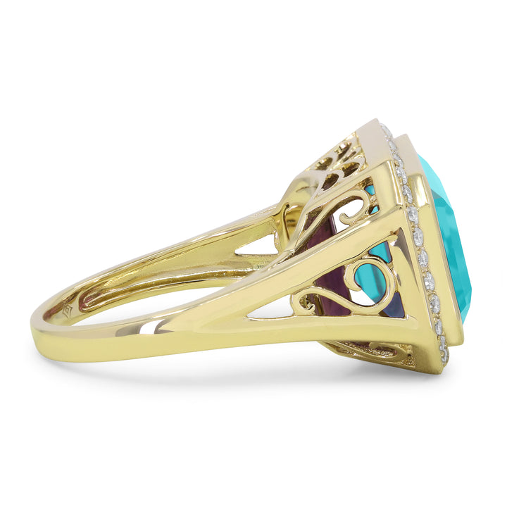 R1489 - 14K Gold Rectangle Ring