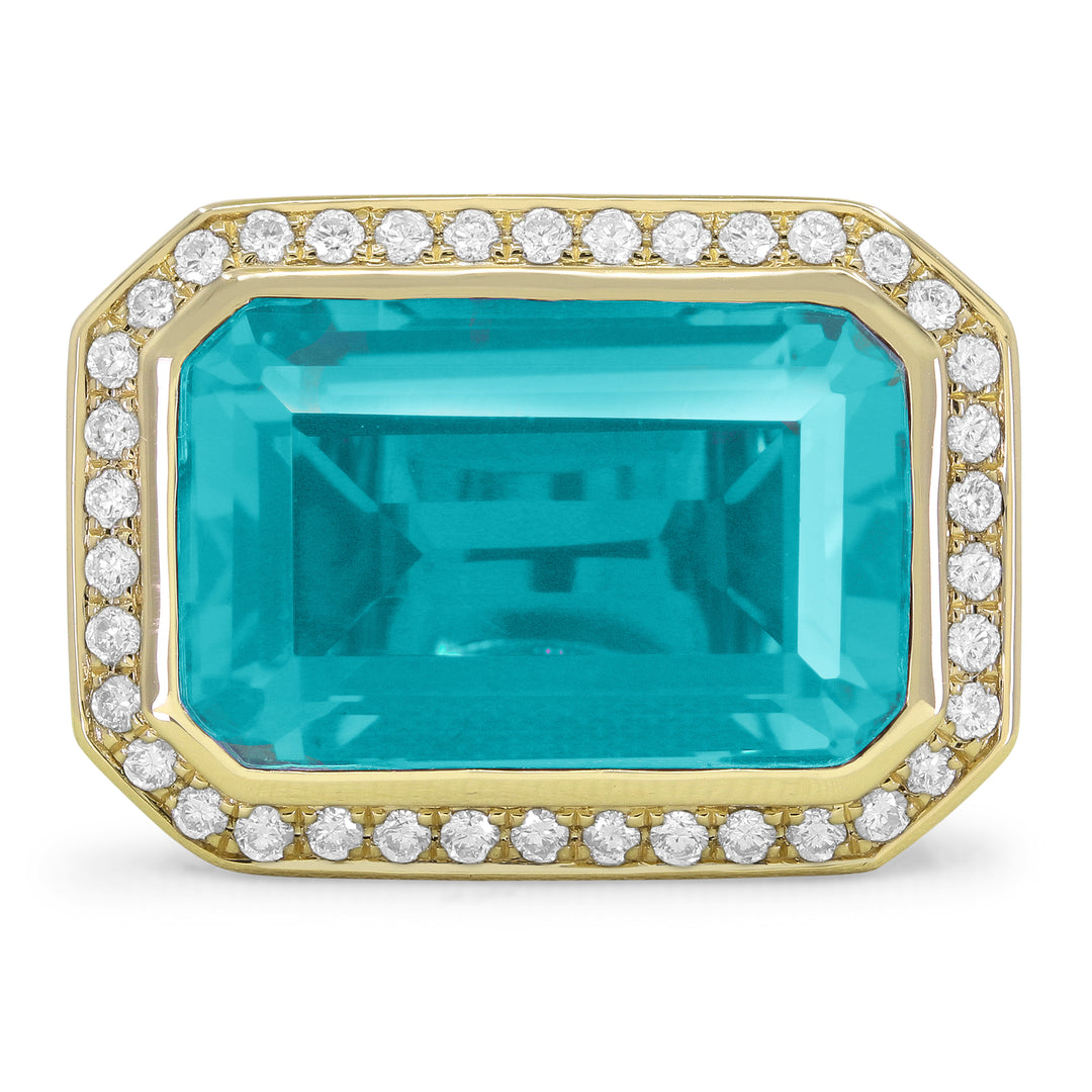 R1489 - 14K Gold Rectangle Ring