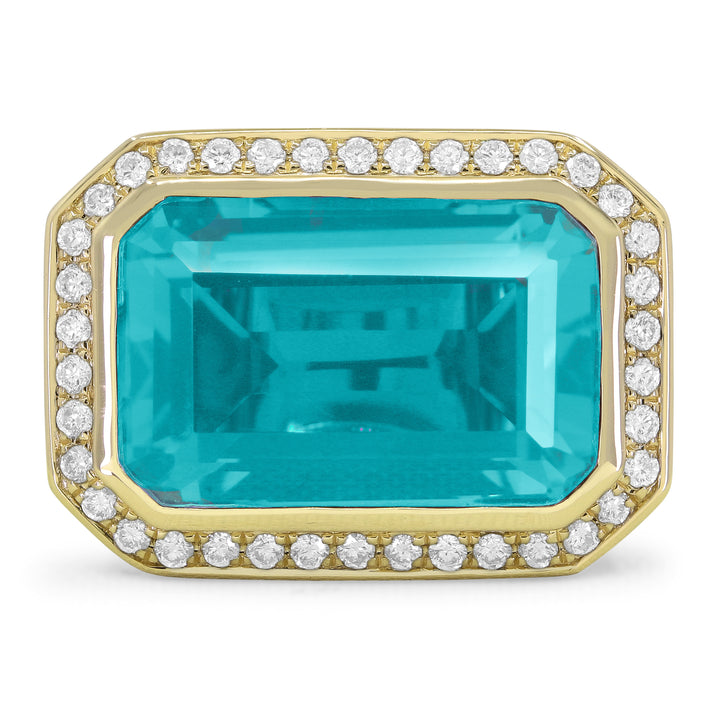 R1489 - 14K Gold Rectangle Ring