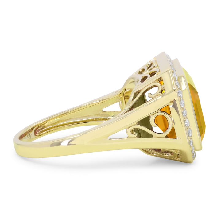 R1489 - 14K Gold Rectangle Ring