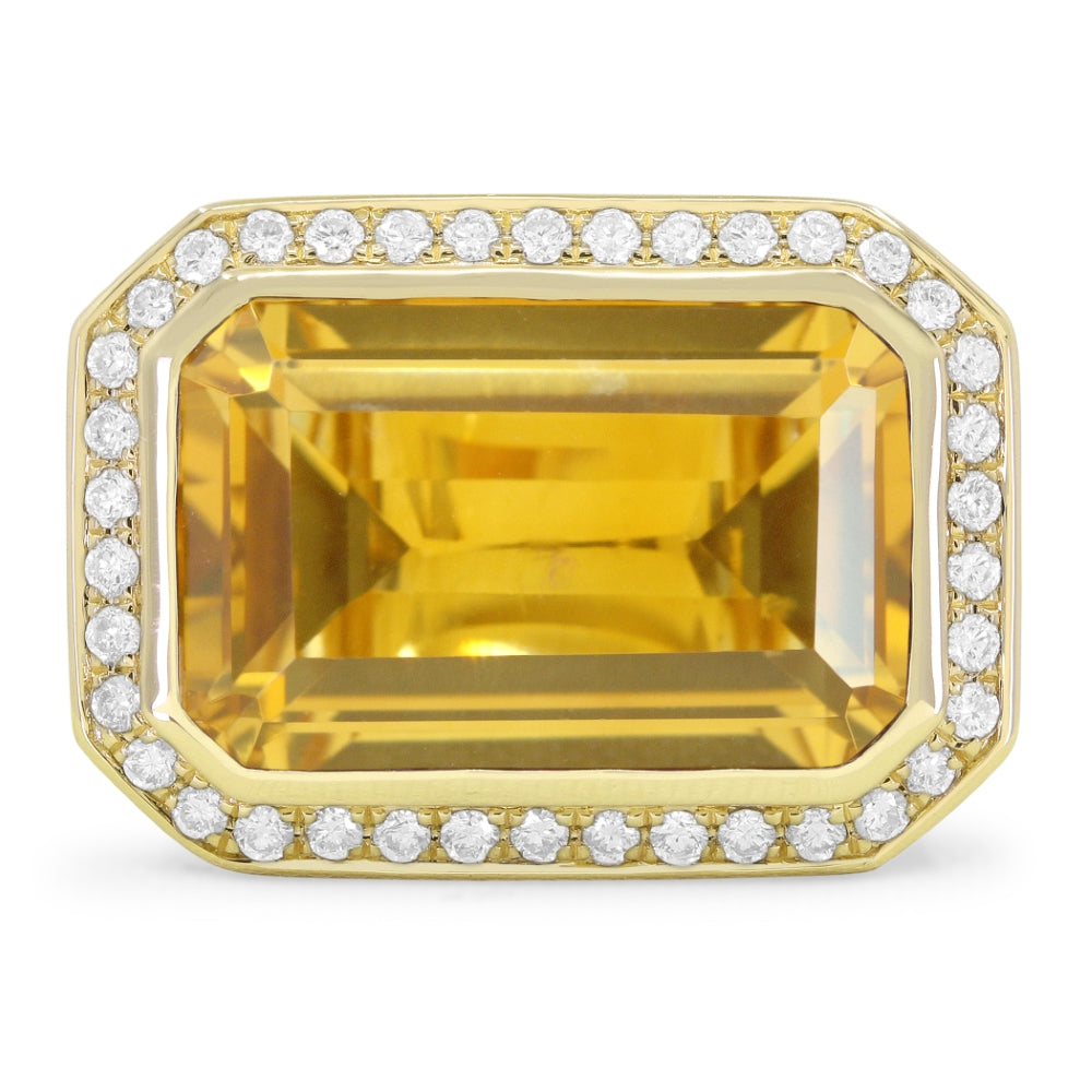 R1489 - 14K Gold Rectangle Ring