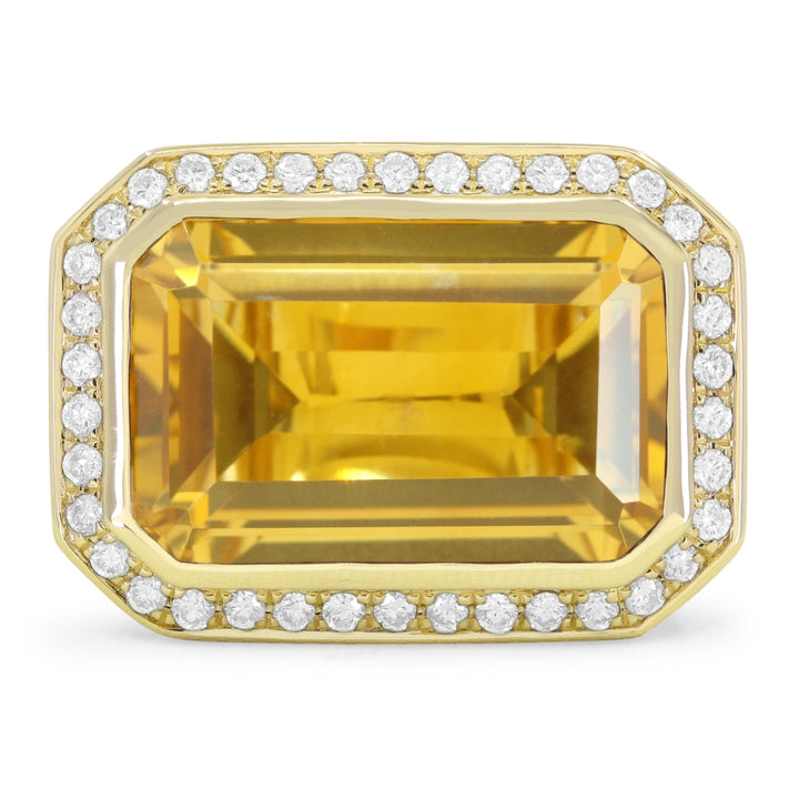 R1489 - 14K Gold Rectangle Ring