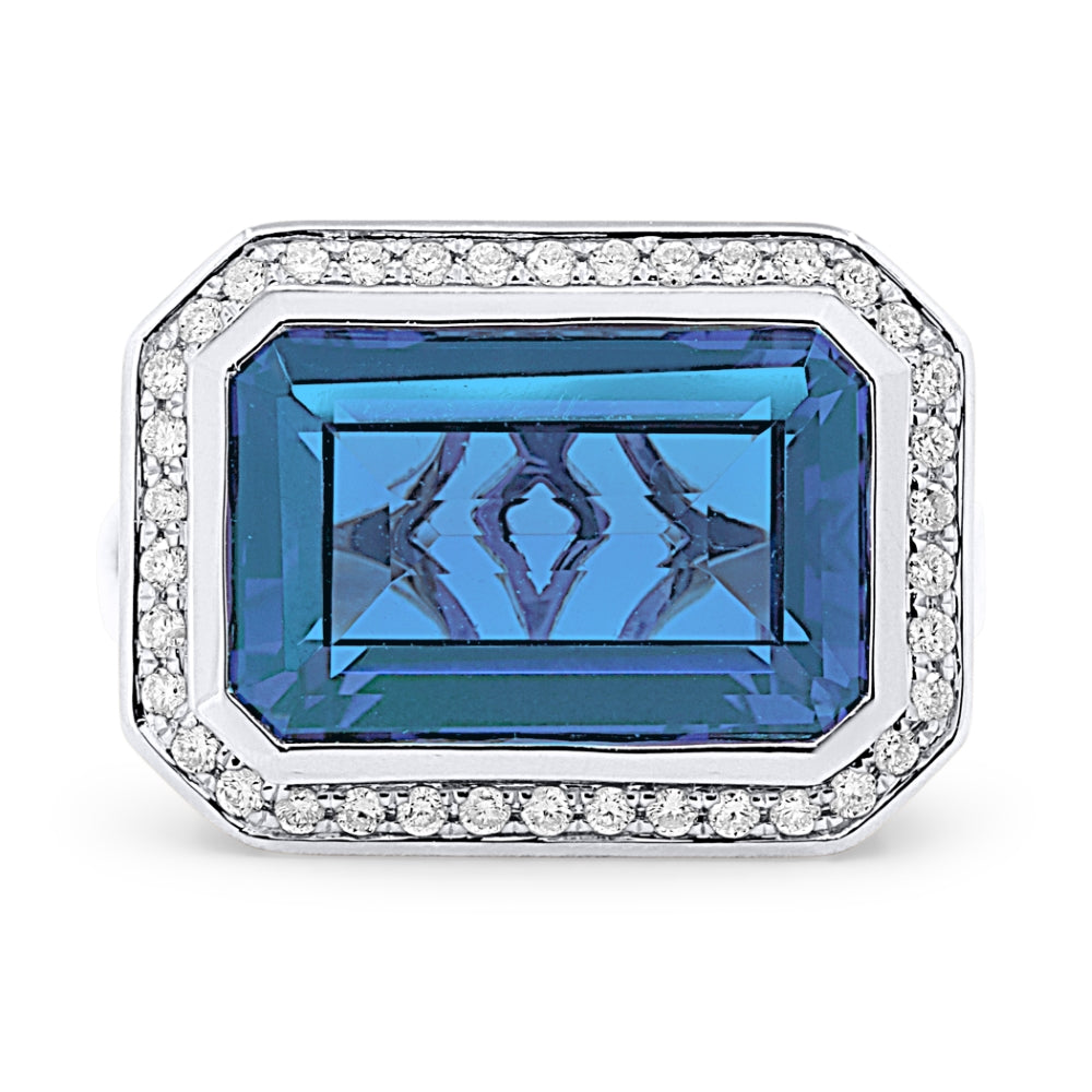 R1489 - 14K Gold Rectangle Ring