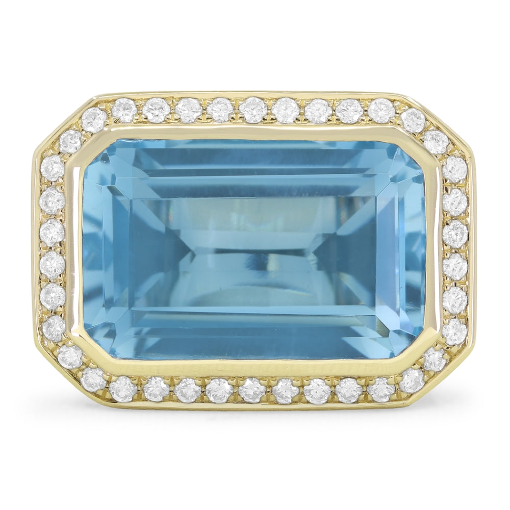 R1489 - 14K Gold Rectangle Ring