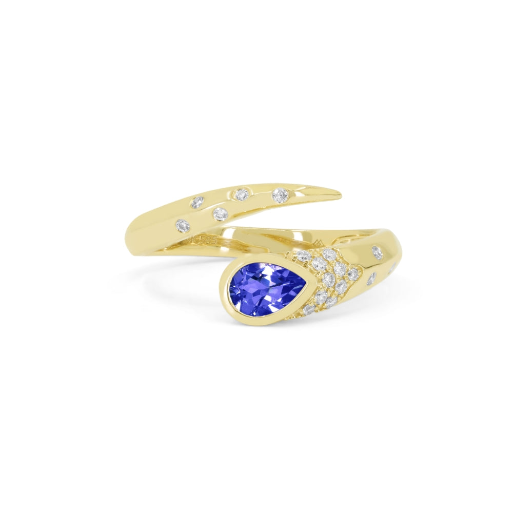 Madison L 14K Yellow Gold Created Sapphire Ring - style R1490BCY