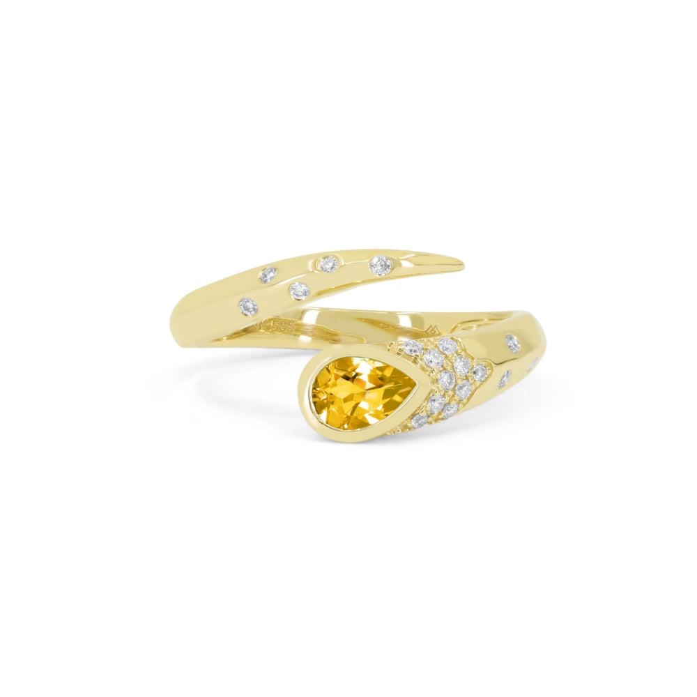 Madison L 14K Yellow Gold Citrine Ring - style R1490CTY