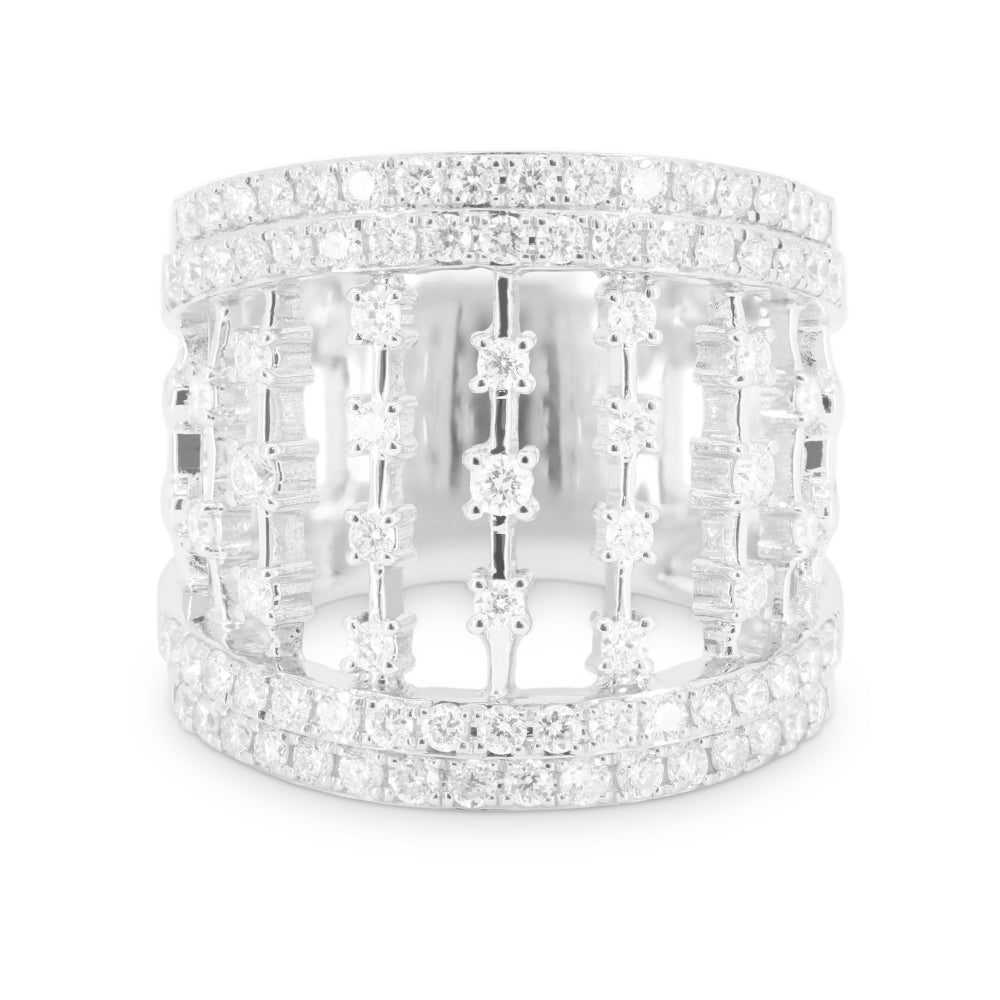 Madison L 14K White Gold Diamond Cocktail Ring - style R1492W