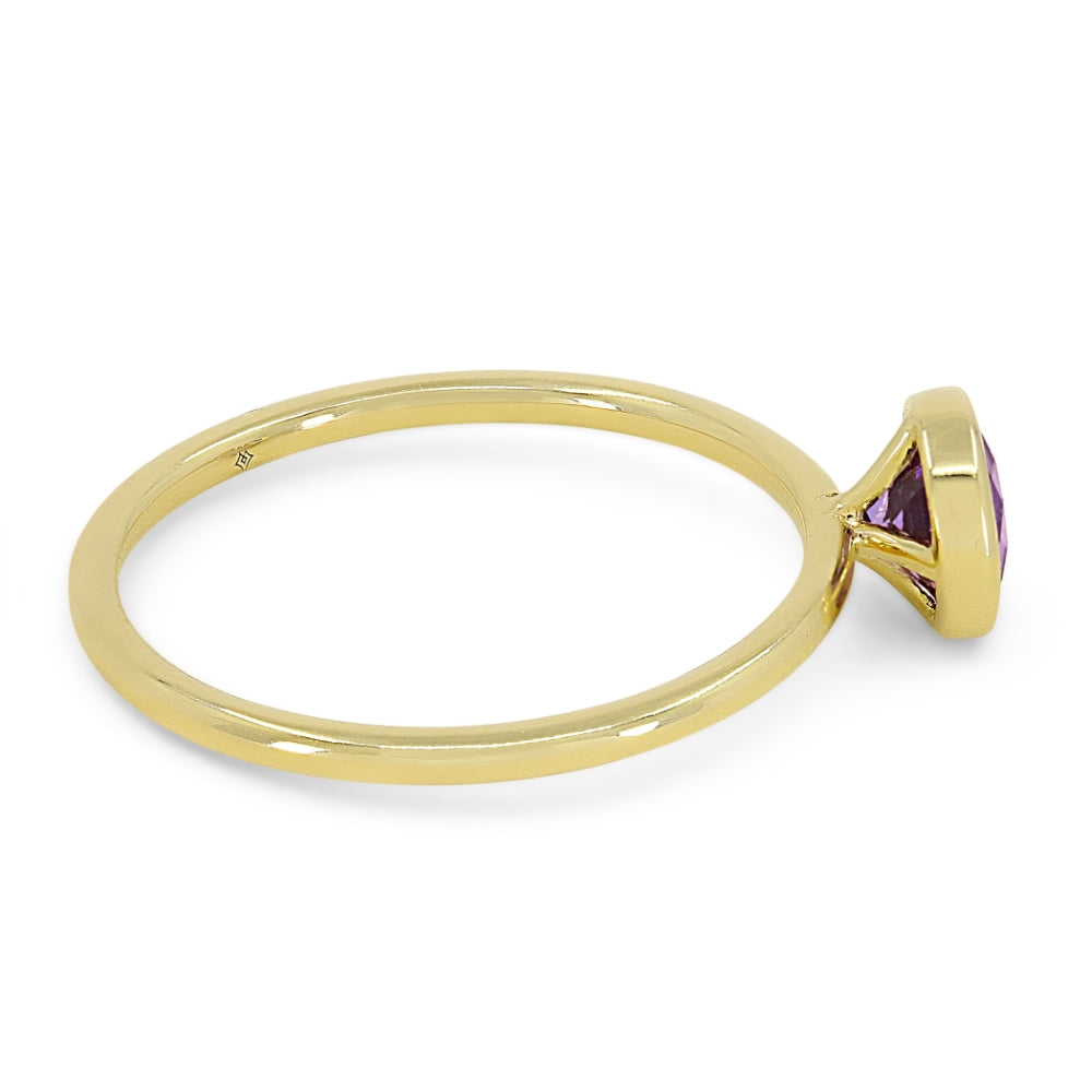 R1497 - 14K Yellow Gold Round Ring