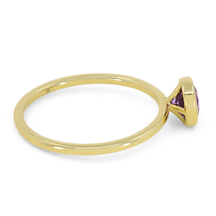 R1497 - 14K Yellow Gold Round Ring