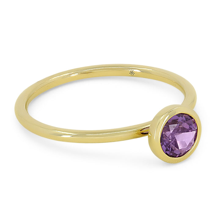 R1497 - 14K Yellow Gold Round Ring