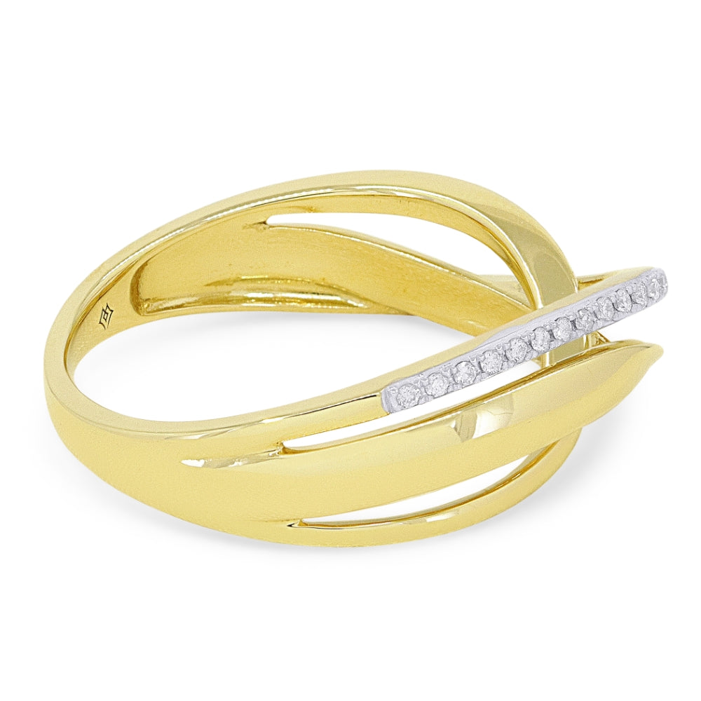 R1502 - 14K Yellow Gold Diamond Ring
