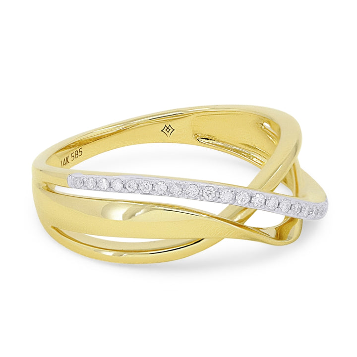 R1502 - 14K Yellow Gold Diamond Ring