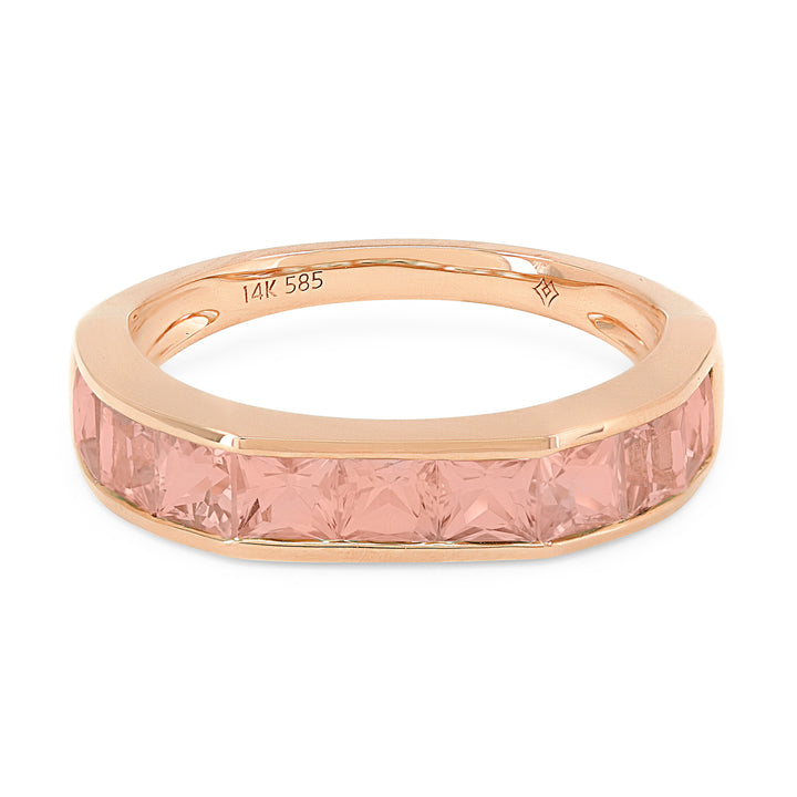 Madison L 14K Rose Gold Created Morganite Ring - style R1512CMGP