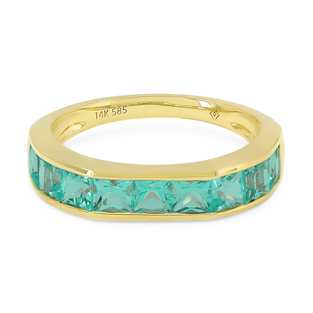 Madison L 14K Yellow Gold Created Tourmaline Paraiba Ring - style R1512CPARY