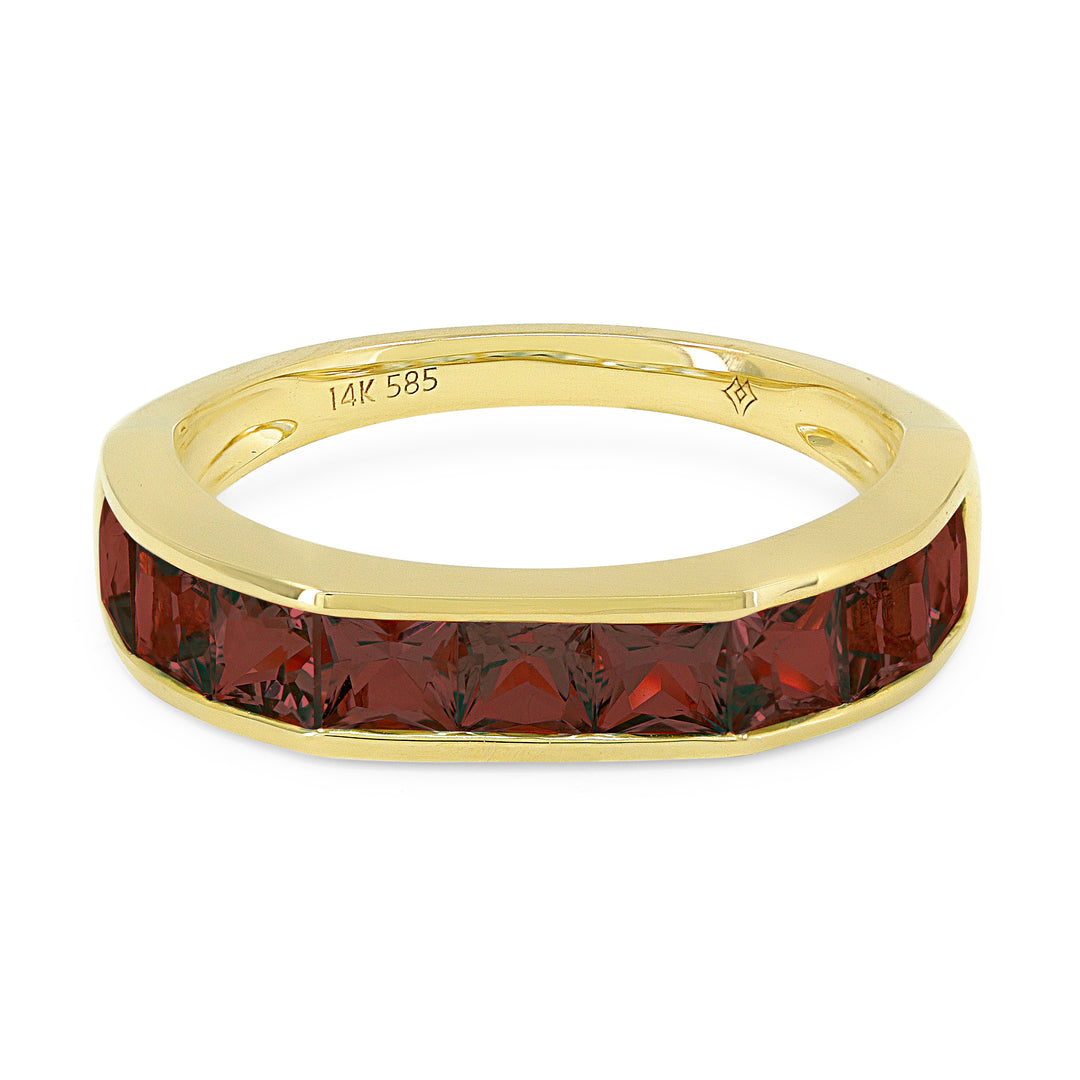 Madison L 14K Yellow Gold Garnet Ring - style R1512GAY