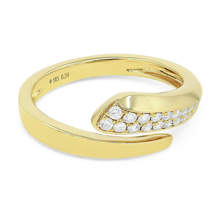 R1537 - 14K Yellow Gold Diamond Ring