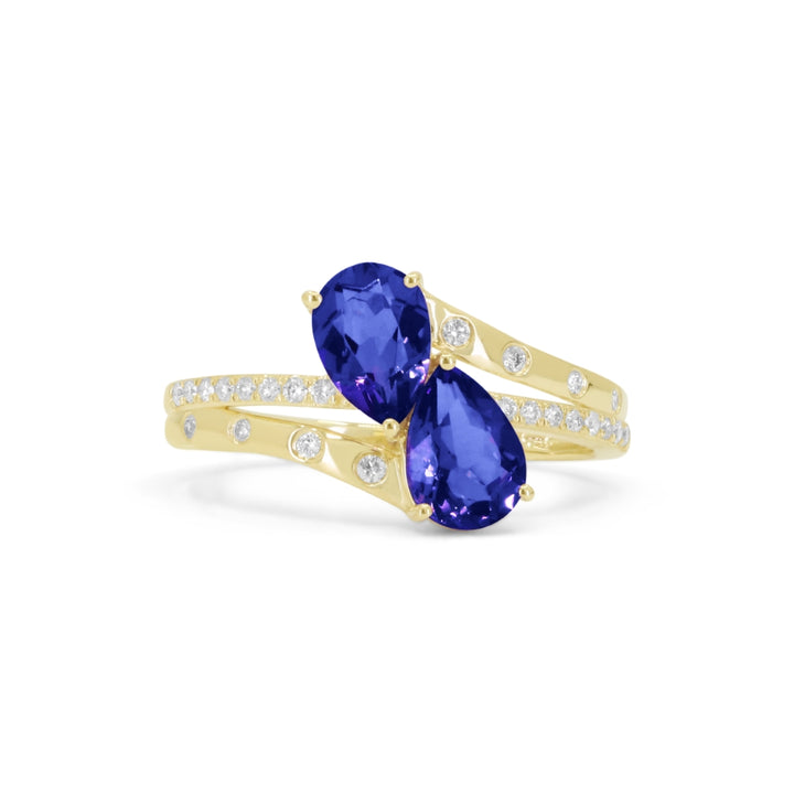Madison L 14K Yellow Gold Created Sapphire Ring - style R1549BCY