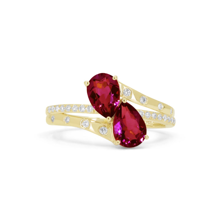 Madison L 14K Yellow Gold Garnet Ring - style R1549GAY