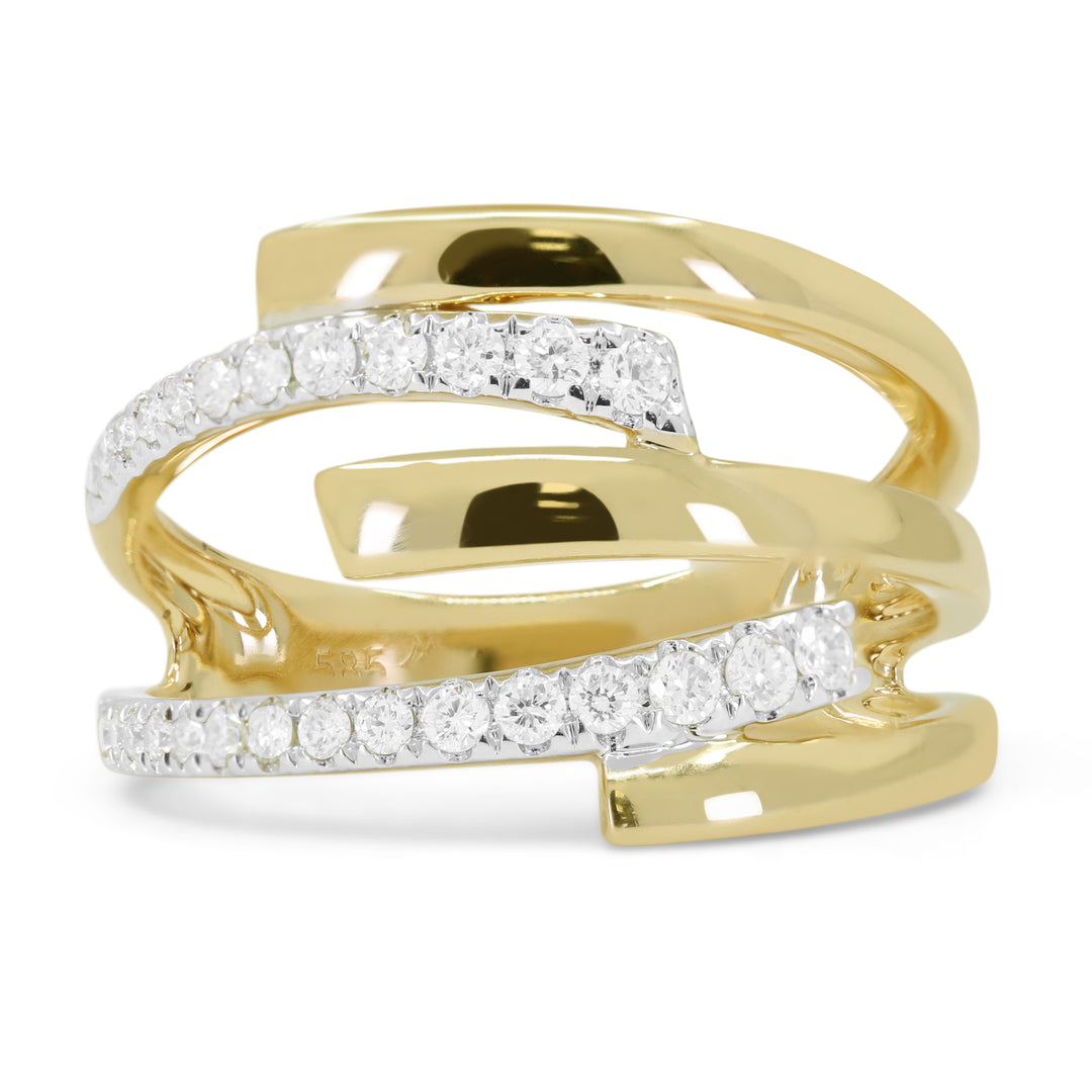 Madison L 14K Yellow Gold Diamond Cocktail Ring - style R1560Y