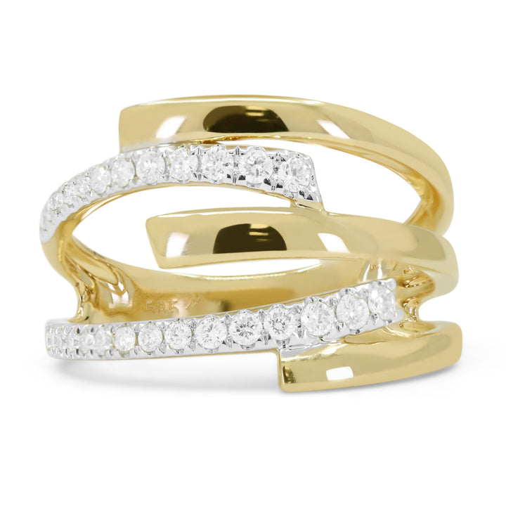 Madison L 14K Yellow Gold Diamond Cocktail Ring - style R1560Y