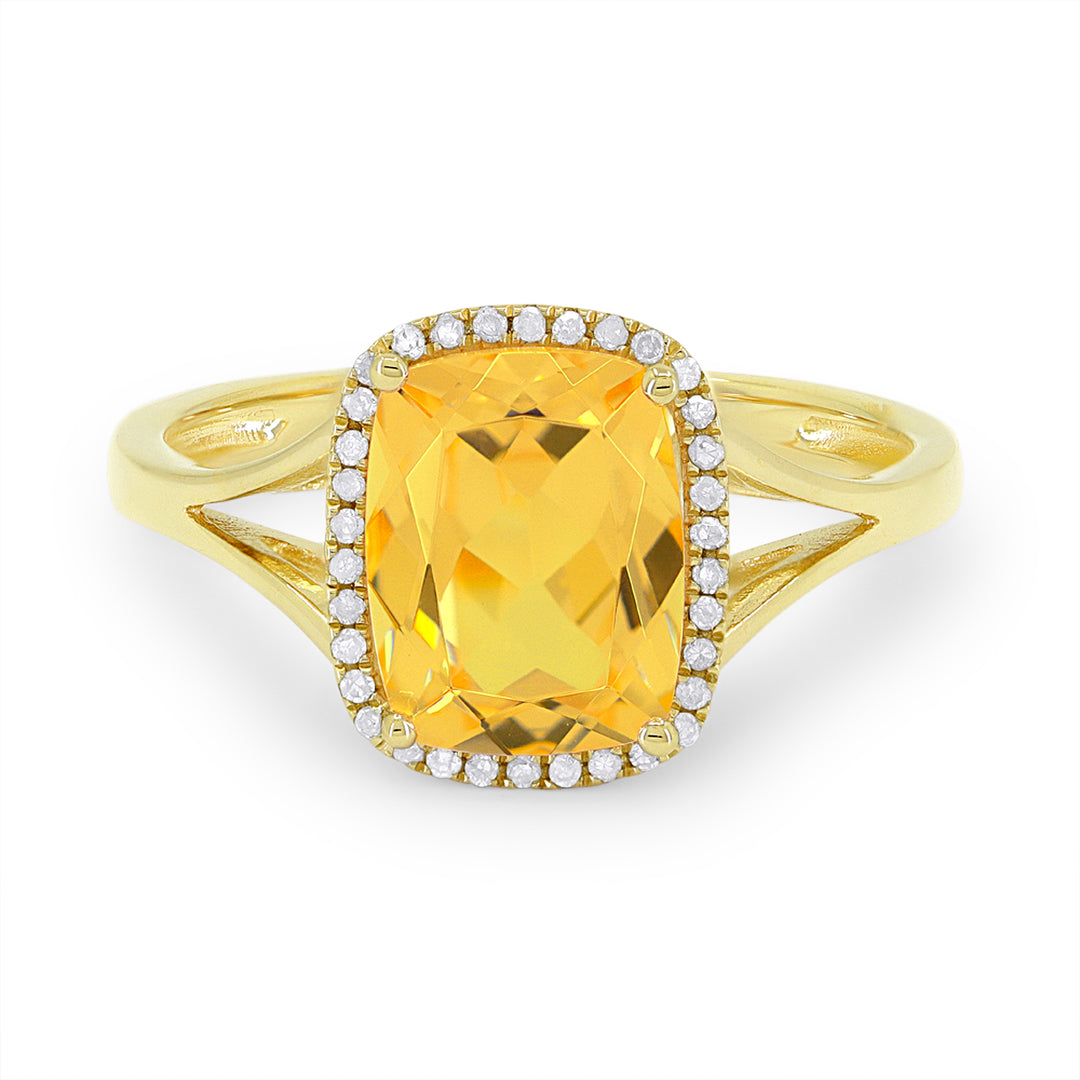 Madison L 14K Yellow Gold Citrine Rectangle Ring - style R1571CTY
