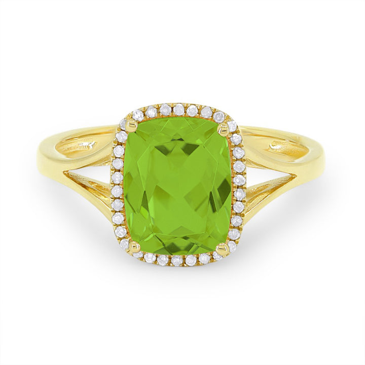 Madison L 14K Yellow Gold Peridot Rectangle Ring - style R1571PRY