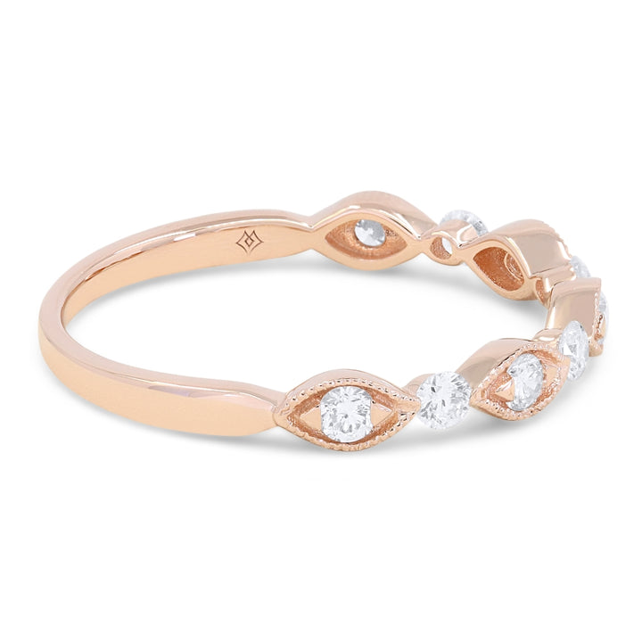 R1582 - 14K Gold Diamond Stackable Ring
