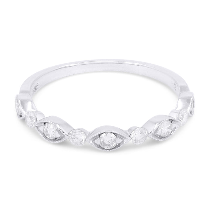 Madison L 14K White Gold Diamond Stackable Ring - style R1582W