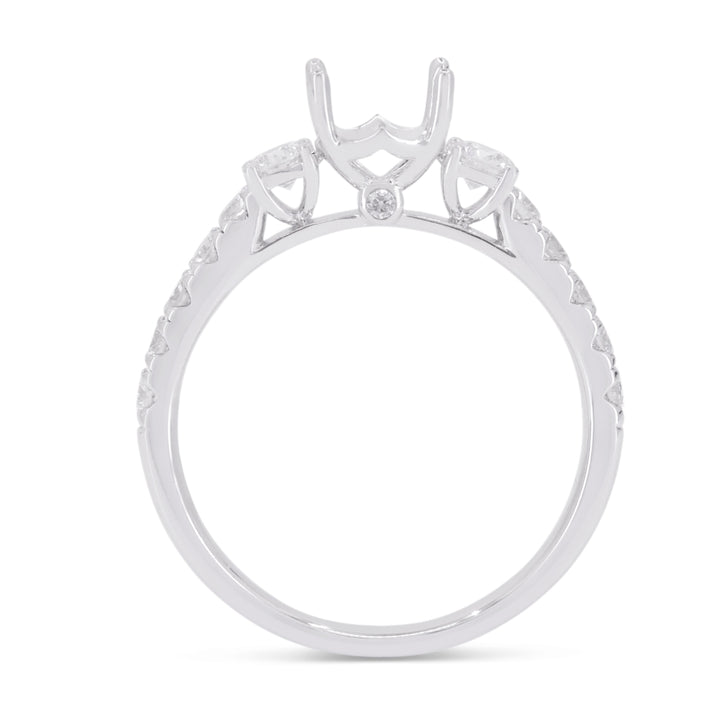 R1587 - 14K White Gold Diamond Engagement Ring