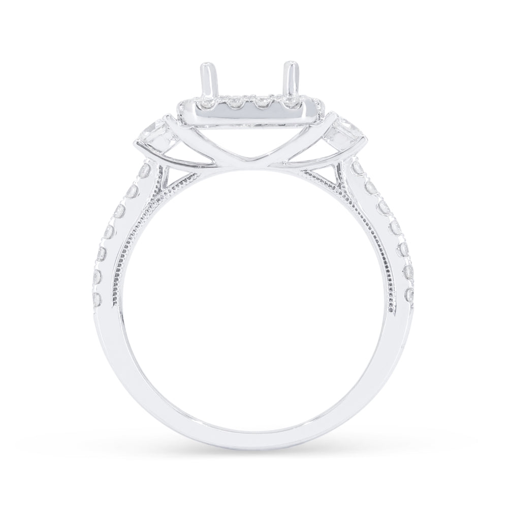 R1601 - 14K White Gold Diamond Engagement Ring