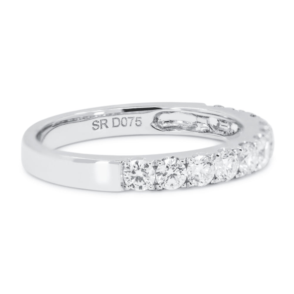 R1607 - 14K White Gold Diamond Stackable Ring