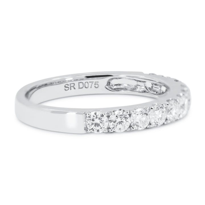 R1607 - 14K White Gold Diamond Stackable Ring