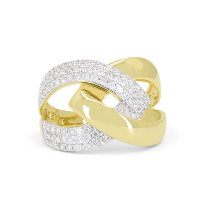 Madison L 14K Yellow Gold Diamond Cocktail Ring - style R1608Y