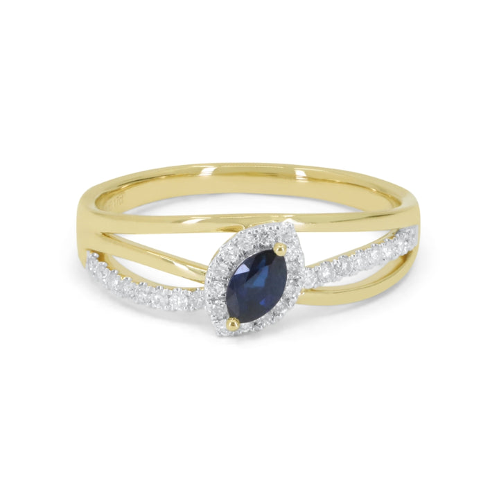 Madison L 14K Yellow Gold Sapphire Ring - style R1615SAY