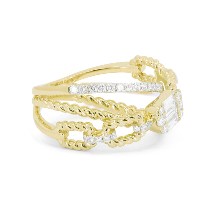 R1619 - 14K Yellow Gold Diamond Ring