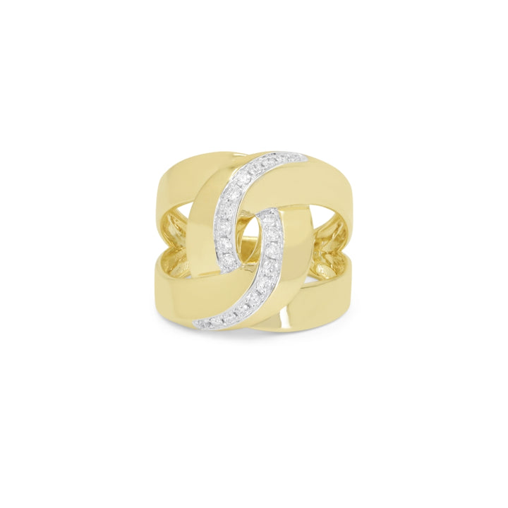 Madison L 14K Yellow Gold Diamond Cocktail Ring - style R1630Y